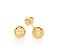 BRINCO ROMMANEL DOURADO BOLA 8MM COM DETALHES VAZADOS 525122 - Imagem 1