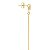 BRINCO ROMMANEL DOURADO COM FIO TORCIDO E ZIRCÔNIAS 525844-00-06 - Imagem 3