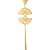 BRINCO ROMMANEL DOURADO BASE GOTA COM LEQUE 525508 - Imagem 3