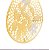 BRINCO ROMMANEL DOURADO FORMATO GOTA COM DETALHES VAZADOS FLORES 523926-00-00 - Imagem 3