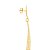 BRINCO ROMMANEL DOURADO FORMATO GOTA COM DETALHES VAZADOS FLORES 523926-00-00 - Imagem 2