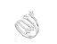 ANEL ROMMANEL RHODIUM COM FIO DUPLO ESTRELAS 110581 - Imagem 1