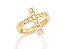 ANEL ROMMANEL FOLHEADO A OURO CRUCIFIXO 511567 - Imagem 1