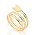 ANEL ROMMANEL FOLHEADO A OURO FORMATO FLECHA 511949 - Imagem 1