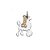 PINGENTE ROMMANEL RODHIUM CACHORRO COM OSSO FOLHEADO A OURO AMARELO – 140574 - Imagem 1