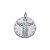 PINGENTE ROMMANEL RODHIUM REDONDO COM CRISTO REDENTOR VAZADO – 140578 - Imagem 1