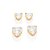 KIT 2 BRINCOS ROMMANEL CORAÇÃO DE ZIRCONIA – 527266 - Imagem 2