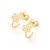 BRINCO ROMMANEL DOURADO MEIA ARGOLA FLOR VAZADA AO CENTRO – 526503 - Imagem 2