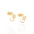 BRINCO ROMMANEL DOURADO MEIA ARGOLA FLOR VAZADA AO CENTRO – 526503 - Imagem 1