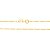 CORDÃO ROMMANEL DOURADO ELO ALTERNADO 530072 DE 60 CM - Imagem 2