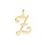PINGENTE ROMMANEL DOURADO LETRA LISA DESENHADA 540675 – Letra Z - Imagem 1