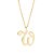 PINGENTE ROMMANEL DOURADO LETRA LISA DESENHADA 540675 – Letra W - Imagem 2