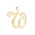 PINGENTE ROMMANEL DOURADO LETRA LISA DESENHADA 540675 – Letra W - Imagem 1