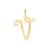 PINGENTE ROMMANEL DOURADO LETRA LISA DESENHADA 540675 – Letra V - Imagem 1