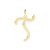 PINGENTE ROMMANEL DOURADO LETRA LISA DESENHADA 540675 – Letra T - Imagem 1