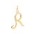 PINGENTE ROMMANEL DOURADO LETRA LISA DESENHADA 540675 – Letra R - Imagem 1