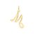 PINGENTE ROMMANEL DOURADO LETRA LISA DESENHADA 540675 – Letra M - Imagem 1