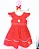 Vestido Infantil Vermelho Bordado-Sob Encomenda - Imagem 1