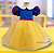Vestido Infantil Branca de Neve-Sob Encomenda - Imagem 1