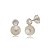 Cartela de Brincos Zircônia 4mm com Pérola 7mm - Prata 925 (Contém 12 Pares) - Imagem 1