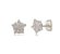Cartela de brincos zircônia Estrela 7x7 - Prata 925 (Contém 12 Pares) - Imagem 1