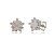 Cartela de brincos zircônia Estrela 8x8 - Prata 925 (Contém 12 Pares) - Imagem 1