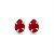 Cartela de Brincos Gota 6X8 - Vermelho- Prata 925 (Contém 12 Pares) - Imagem 3