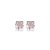 Cartela de brincos zircônia quadrado 6x6 - Rosa - Prata 925 (Contém 12 Pares) - Imagem 3