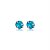 Cartela de brincos zircônia redondo 4mm - Azul Céu - Prata 925 (Contém 12 Pares) - Imagem 3