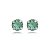 Cartela de brincos zircônia redondo 4mm - Verde Paraíba - Prata 925 (Contém 12 Pares) - Imagem 3