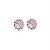 Cartela de brincos zircônia redondo 7mm - Rosa - Prata 925 (Contém 12 Pares) - Imagem 3