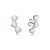 Cartela de Brincos Earcuff 3 Corações - Prata 925 (Contém 12 Pares) - Imagem 2