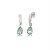 Cartela de Brincos Canoa com Gota 6x8 - Verde Paraíba - Prata 925 (Contém 12 Pares) - Imagem 1