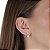 Cartela de Brincos Redondo 4mm com Coração em Prata 6X6 - Prata 925 (Contém 12 Pares) - Imagem 2