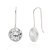 Brinco gancho com redondo zircônia 12mm - Cristal - Prata 925 (Par) - Imagem 1