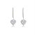 Brinco Gancho com Coração Zircônia 6x6 - Cristal - Prata 925 (Par) - Imagem 3