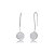Brinco Gancho com Redondo Zircônia 6mm - Cristal - Prata 925 (Par) - Imagem 1