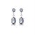Cartela de brincos zircônia Gota Garra com Redondo 4mm - Lilás - Prata 925 (Contém 12 Pares) - Imagem 3