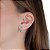 Brinco Zircônia Redondo 3mm com 6mm - Verde Mar - Prata 925 (12 Pares) - Imagem 2