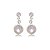 Brinco Zircônia Redondo 3mm com 6mm - Rosa - Prata 925 (12 Pares) - Imagem 3
