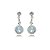 Brinco Zircônia Redondo 3mm com 6mm - Azul Bebê - Prata 925 (12 Pares) - Imagem 3