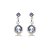 Brinco Zircônia Redondo 3mm com 6mm - Lilás - Prata 925 (12 Pares) - Imagem 3