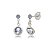 Brinco Zircônia Redondo 3mm com 6mm - Lilás - Prata 925 (12 Pares) - Imagem 1