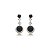 Brinco Zircônia Redondo 3mm com 6mm - Preto  - Prata 925 (12 Pares) - Imagem 2