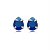 Cartela de brincos gota 6X8 - Azul Royal - Prata 925 (Contém 12 Pares) - Imagem 3
