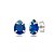 Cartela de brincos gota 6X8 - Azul Royal - Prata 925 (Contém 12 Pares) - Imagem 1