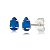 Cartela de Brincos gota 6X4 - Azul Royal - Prata 925 (Contém 12 Pares) - Imagem 1
