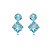 Cartela de brincos zircônia Redondo 4mm e Quadrado 5x5 - Azul Céu - Prata 925 (Contém 12 Pares) - Imagem 3