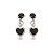 Cartela de Brincos Redondo 3mm com Coração Zircônia 6X6 - Preto - Prata 925 (Contém 12 Pares) - Imagem 3