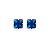 Cartela de brincos zircônia quadrado 6x6 - Azul Royal - Prata 925 (Contém 12 Pares) - Imagem 3